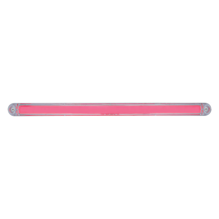 24 LED Dual Function 12" GloLight Bar With Bezel - Red LED/Clear Lens