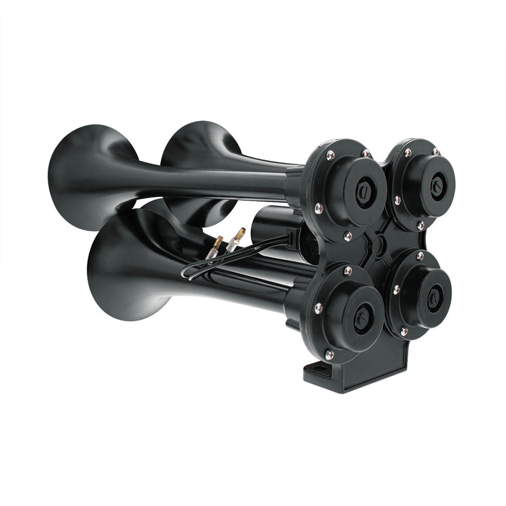 4 Trumpet Mini Train Horn - Black