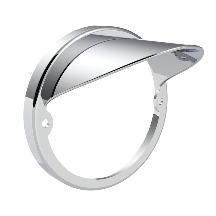 Chrome LED Light Flush Mount Base With Visor (Bulk)