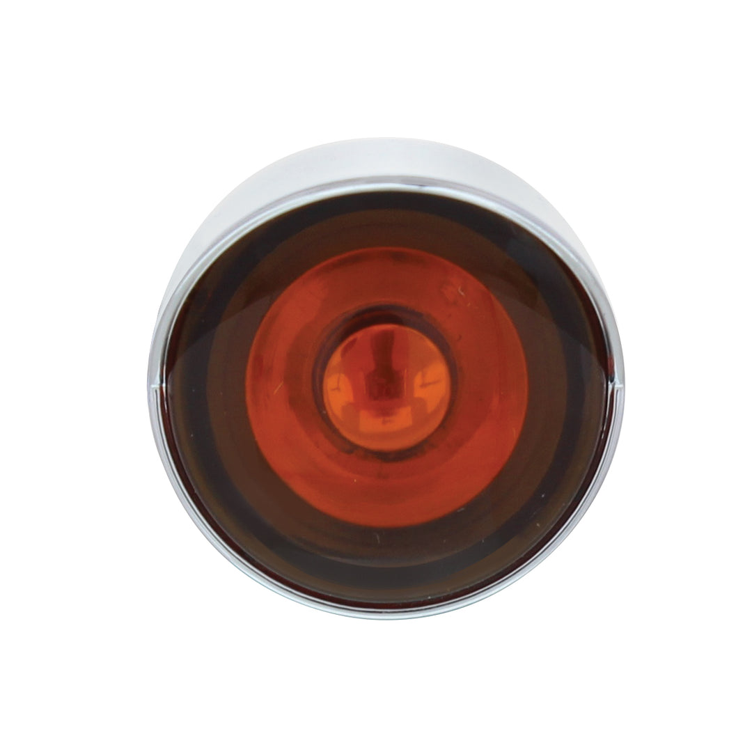 3 High Power LED 1" Light (Clearance/Marker) With Visor - Amber LED/Amber Lens