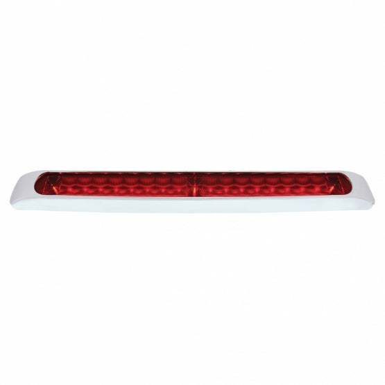 19 LED 17" Light Bar With Bezel (Stop, Turn &amp; Tail) - Red LED/Red Lens