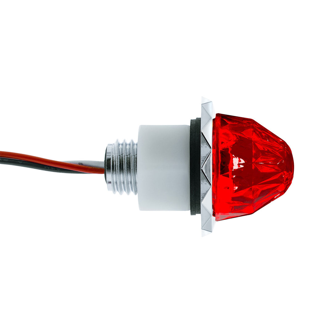 2 LED Dual Function Mini Crystal Watermelon Light (Clearance/Marker) - Red LED/Red Lens