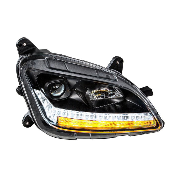 "Blackout" Projection Headlight With LED Sequential Turn &amp; DRL For 2012-2021 Peterbilt 579 - Passenger