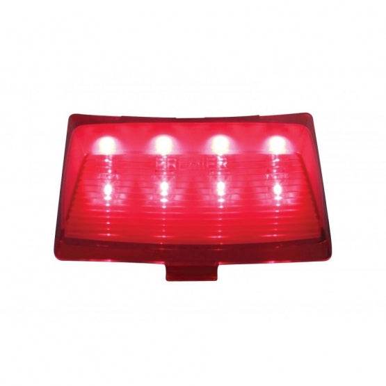 8 LED Fender Tip Light For Harley Motorcycle - Red LED/Red Lens