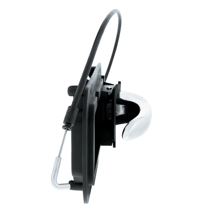 Chrome Interior Door Handle W/Cable &amp; Base For Peterbilt 389 (2008-2023) And 386 (2006-2016) - Driver (Bulk)