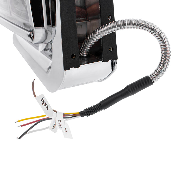 10 High Power LED "Blackout" Projection Headlight Assembly W/Mounting Arm &amp; Turn Signal Side Pod - Passenger Side