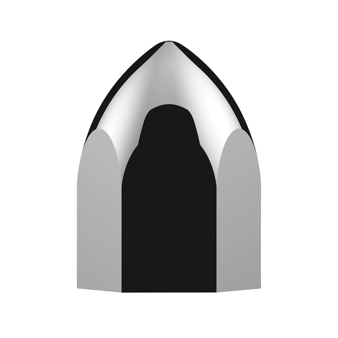 11/16" x 1-5/16" Chrome Plastic Bullet Nut Cover - Push-On (10-Pack)