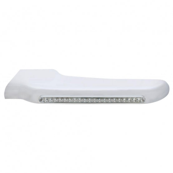 19 Amber LED Front Fender Cover For Peterbilt 388 (2008-2015) &amp; 389 (2008-2023) - Clear Lens - Driver