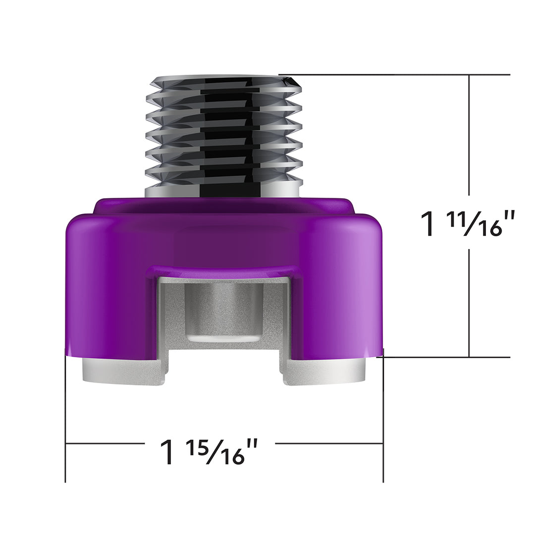 M30 x 3.5 Thread-On Shift Knob Mounting Adapter For Eaton Fuller Style 13/15/18 Shifter - Candy Purple