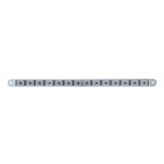 14 LED 12" Auxiliary Warning Light Bar Only - Amber LED/Clear Lens (Bulk)