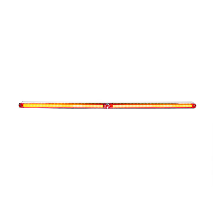 Dual 24 LED Dual Function 12" GloLight Bar With Bezel - Red LED/Red Lens