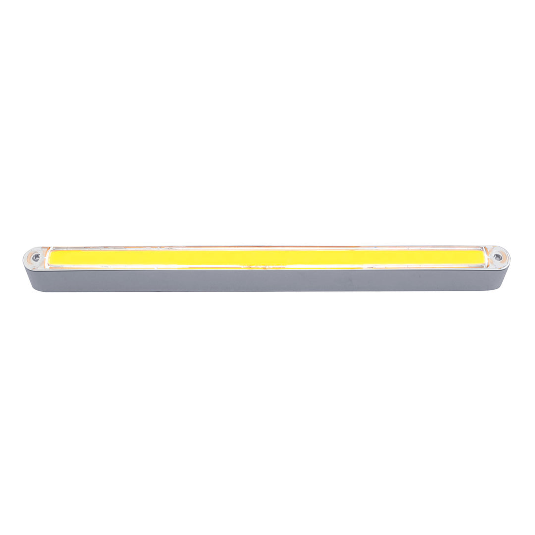 24 LED Dual Function 12" GloLight Bar With Bezel - Amber LED/Clear Lens
