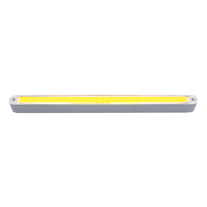24 LED Dual Function 12" GloLight Bar With Bezel - Amber LED/Clear Lens