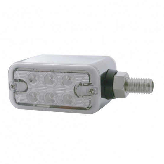 12 LED Dual Function Double Face Light - Horizontal Mount - Amber &amp; Red LED/Clear Lens