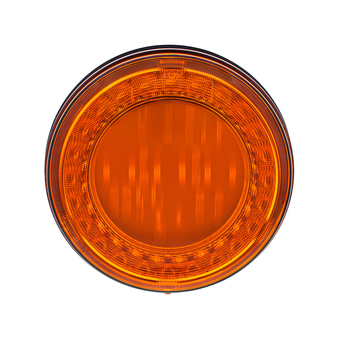 30 LED 4" Round Lumos Light I - Series (Turn Signal) - Amber LED/Amber Lens