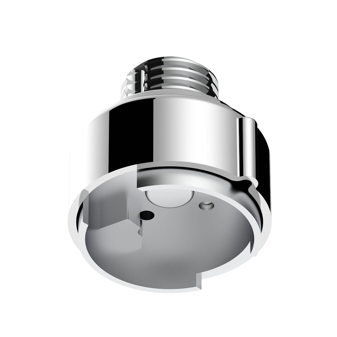 M30 x 3.5 Thread-On Gearshift Adapter W/LED Mount For Eaton - Fuller 9/10 Speed - Liquid Silver