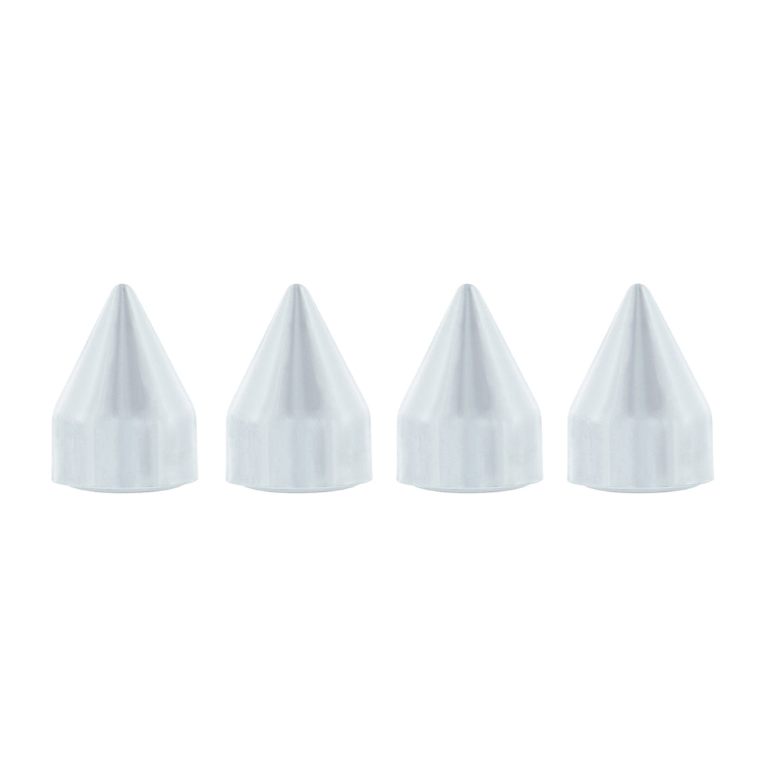 Chrome Plastic Spike Snap-On Screw Head Covers For 