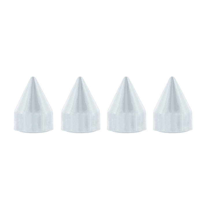 Chrome Plastic Spike Snap-On Screw Head Covers For 