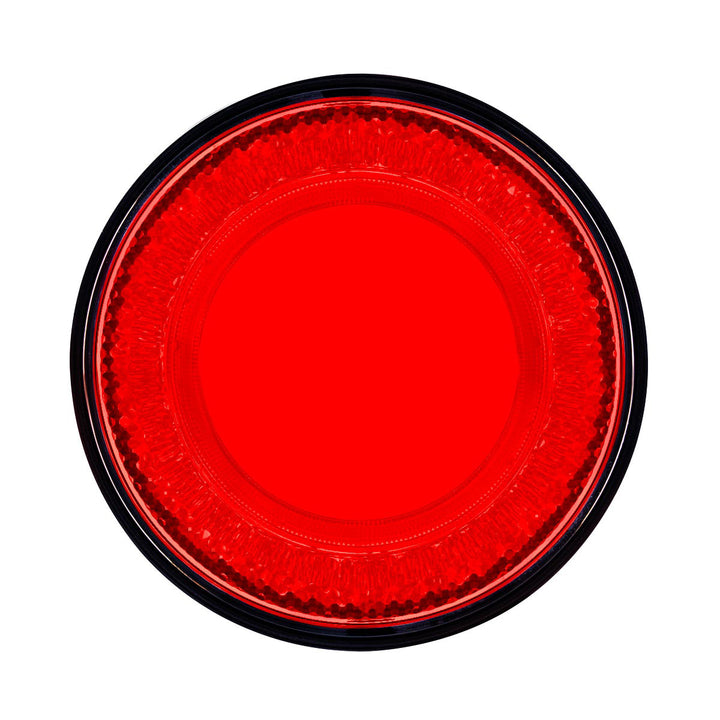 24 LED 4" Round Mirage Light (Stop, Turn &amp; Tail) - Red LED/Red Lens