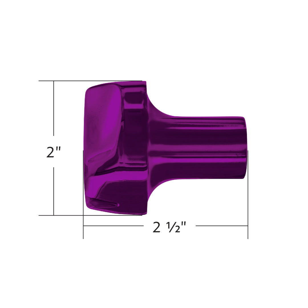 Ace Of Spades Air Valve Knob - Candy Purple With Gloss Black Inlay