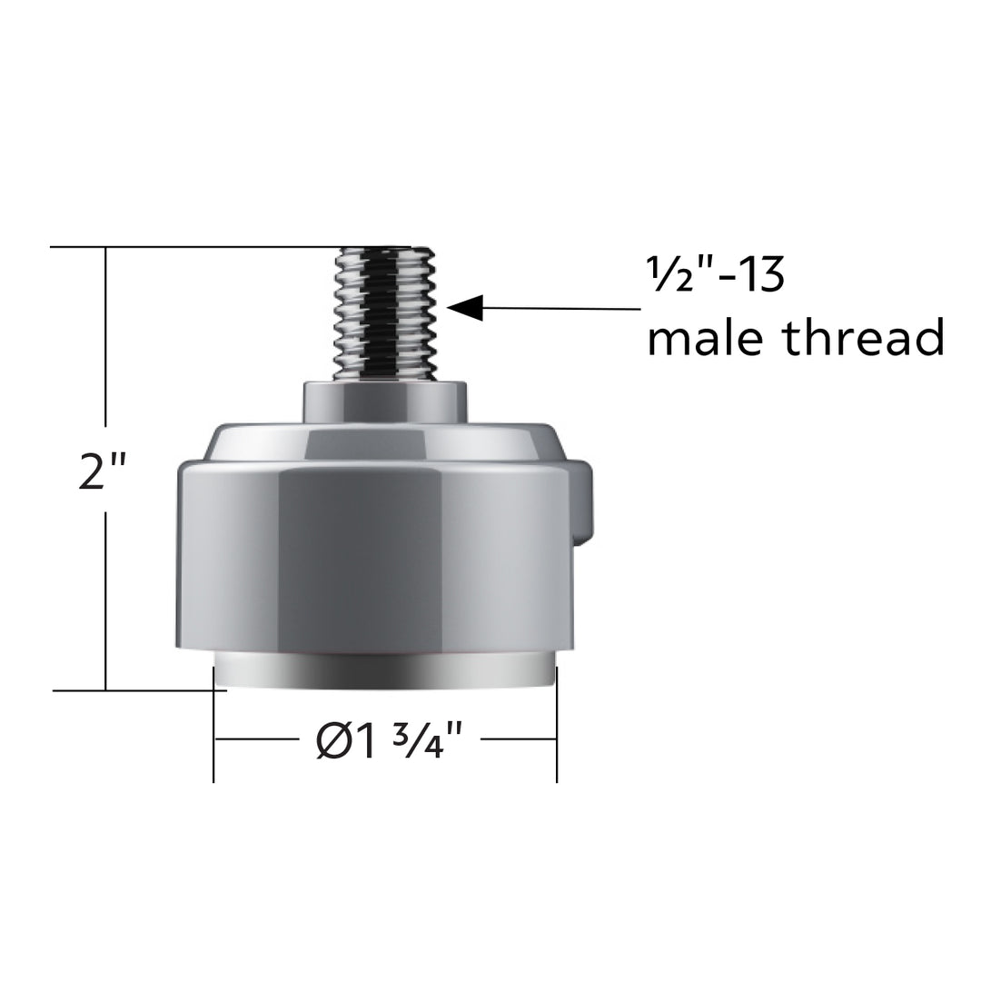 1/2" - 13 Thread-On Shift Knob Mounting Adapter For Eaton Fuller Style 13/15/18 Shifter - Liquid Silver (Bulk)