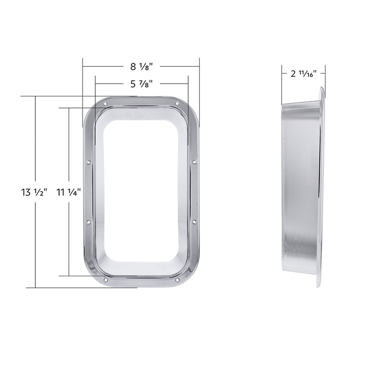 Chrome Interior View Window Trim For Kenworth W900L (1990-2005) And T800 (1986-2005)