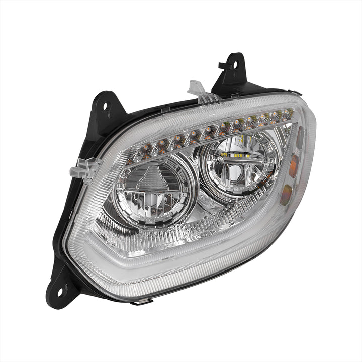Chrome 86 LED Headlight For 2018-2025 International LT - Driver