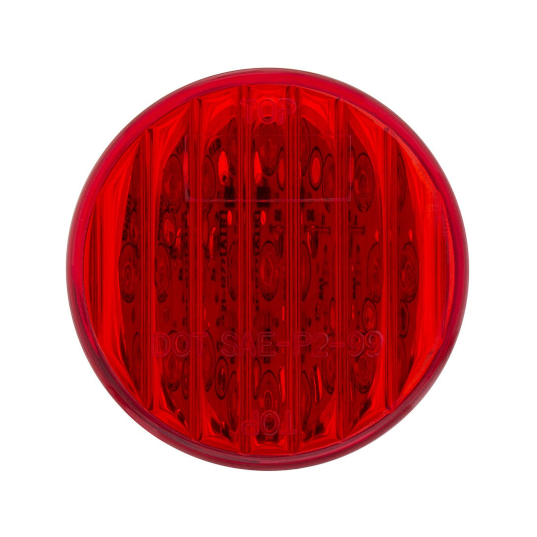 9 LED 2" Round Light (Clearance/Marker) - Red LED/Red Lens (Bulk)