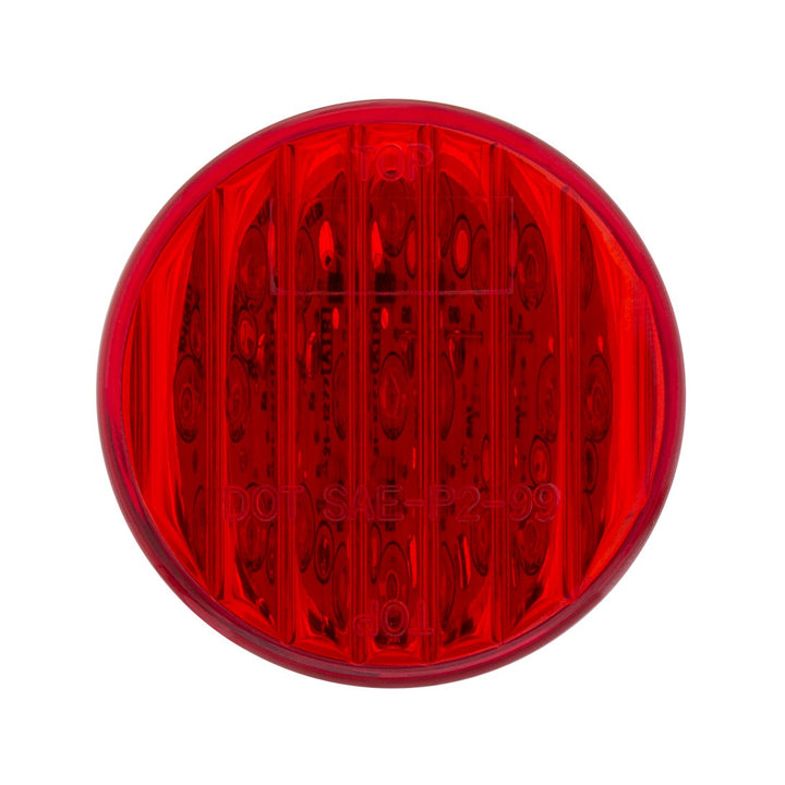 9 LED 2" Round Light (Clearance/Marker) - Red LED/Red Lens (Bulk)