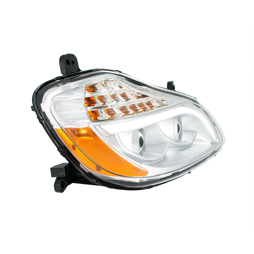 Chrome 8 LED Projection Headlight For 2013-2021 Kenworth T680 - Passenger