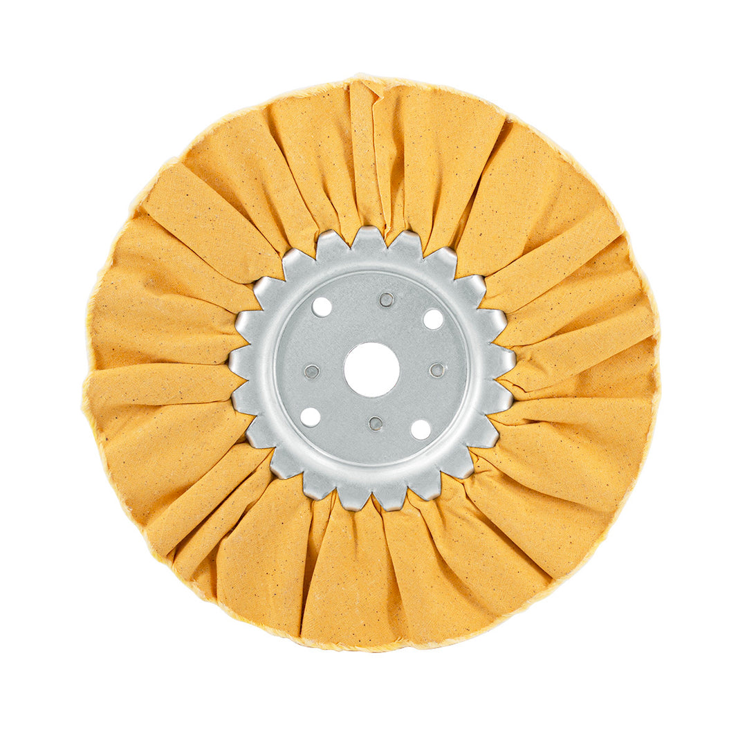 8" Yellow Treated Airway Buff - 3/4" Arbor