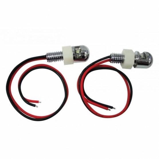Single LED License Plate Fasteners - Blue LED (2-Pack)