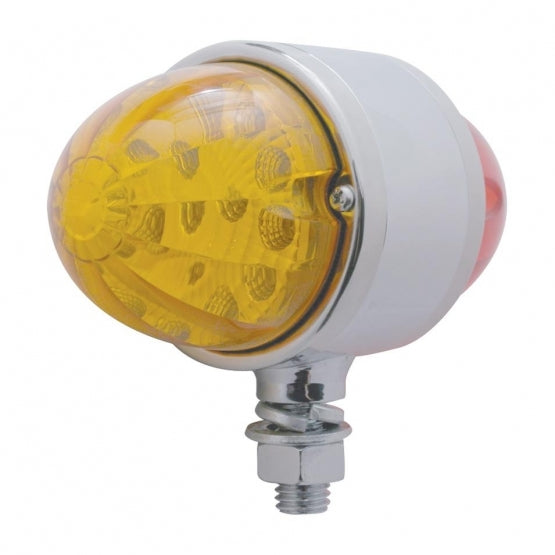 34 LED Reflector Watermelon Double Face Light - Amber &amp; Red LED/Amber &amp; Red Lens