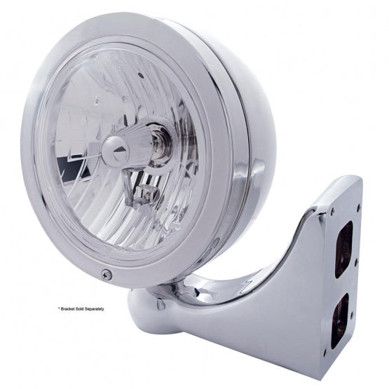 Stainless Steel "Bullet" Classic Headlight Crystal H4 Bulb