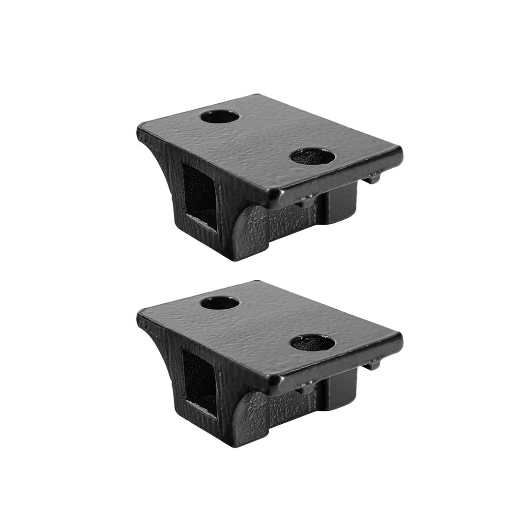 Black Angled Mud Flap Hangers With Mounting Hardware - No Coil (Pair)