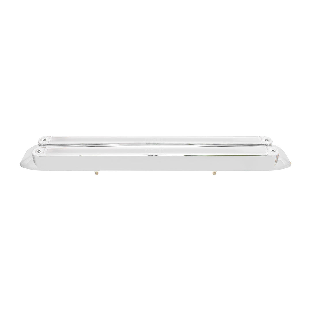 Dual 24 LED Dual Function 12" GloLight Bar With Bezel - Amber LED/Clear Lens