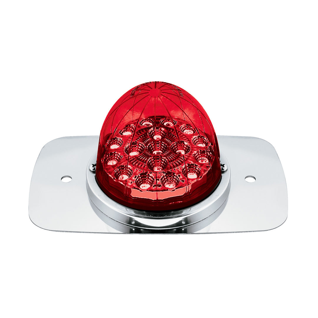 304 Stainless Steel Turn Signal Light Kit W/ 17 LED Double Fury Watermelon For 2008-2017 FL Cascadia - Amber &amp; Red LED
