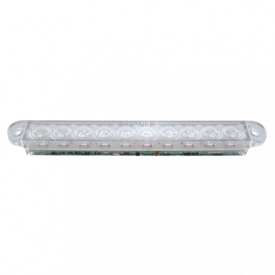10 LED 6-1/2" Light Bar Only (Stop, Turn &amp; Tail) - Red LED/Clear Lens (Bulk)