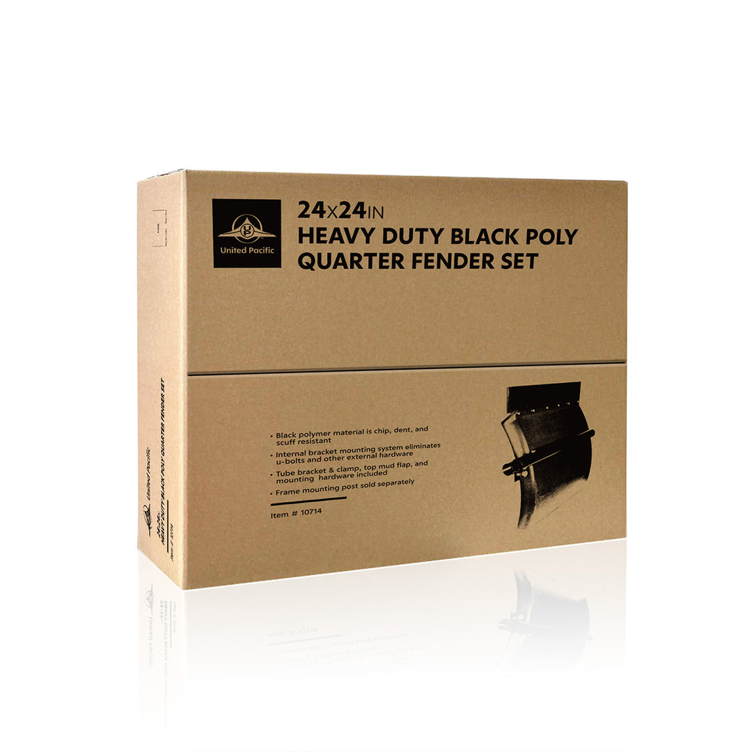 24" x 24" "Competition Series" Heavy Duty Black Poly Quarter Fender Set