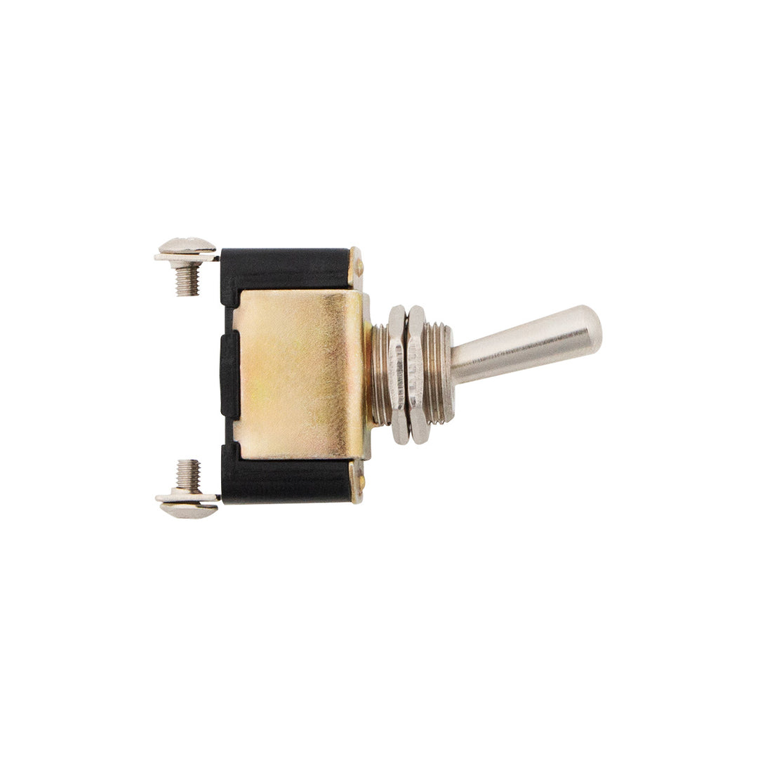 2 Pin, 10 Amp - 12V DC On - Off Metal Toggle Switch With 2 Screw Terminals