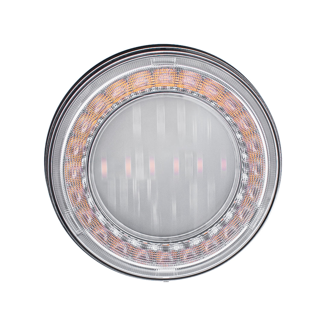 30 LED 4" Round Lumos Light I - Series (Turn Signal) - Amber LED/Clear Lens