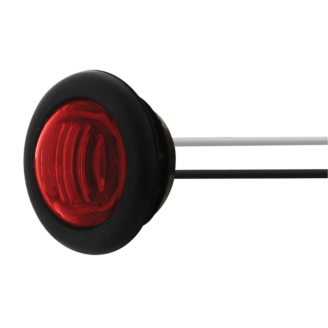 Single SMD LED 3/4" Mini Light (Clearance/Marker) With Rubber Grommet - Red LED/Red Lens