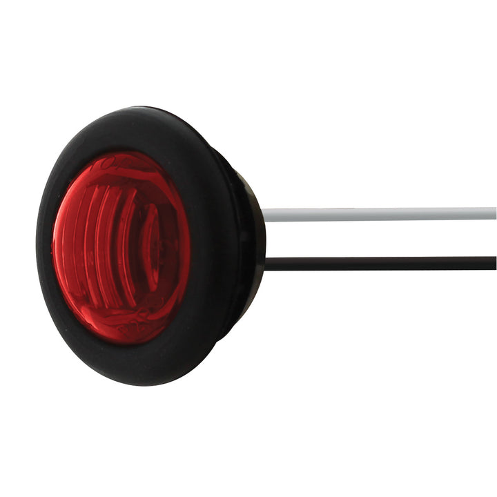 Single SMD LED 3/4" Mini Light (Clearance/Marker) With Rubber Grommet - Red LED/Red Lens