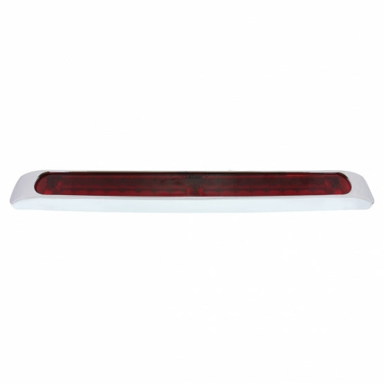 19 LED 17" Light Bar With Bezel (Stop, Turn &amp; Tail) - Red LED/Red Lens