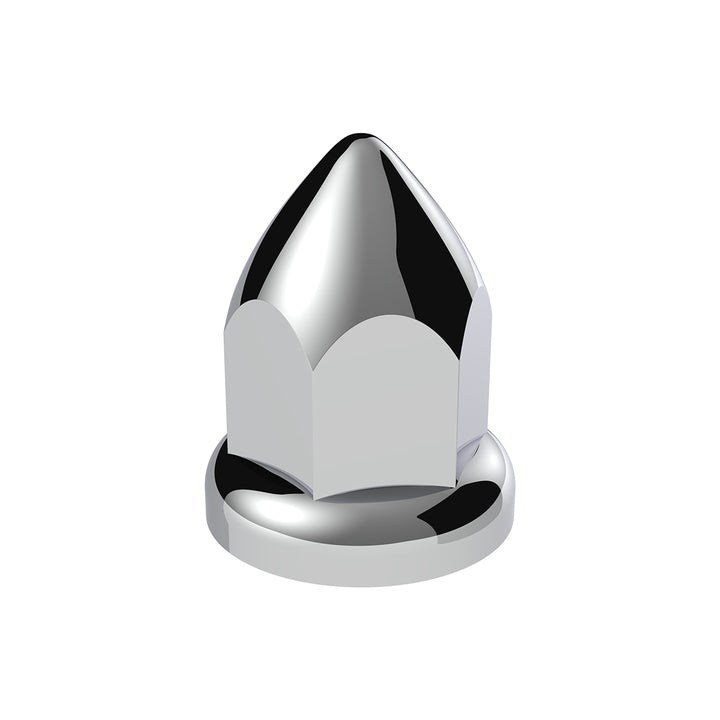 33mm X 2 3/8" Chrome Plastic Bullet Nut Covers W/ Flange - Push-On (Color Box Of 20)