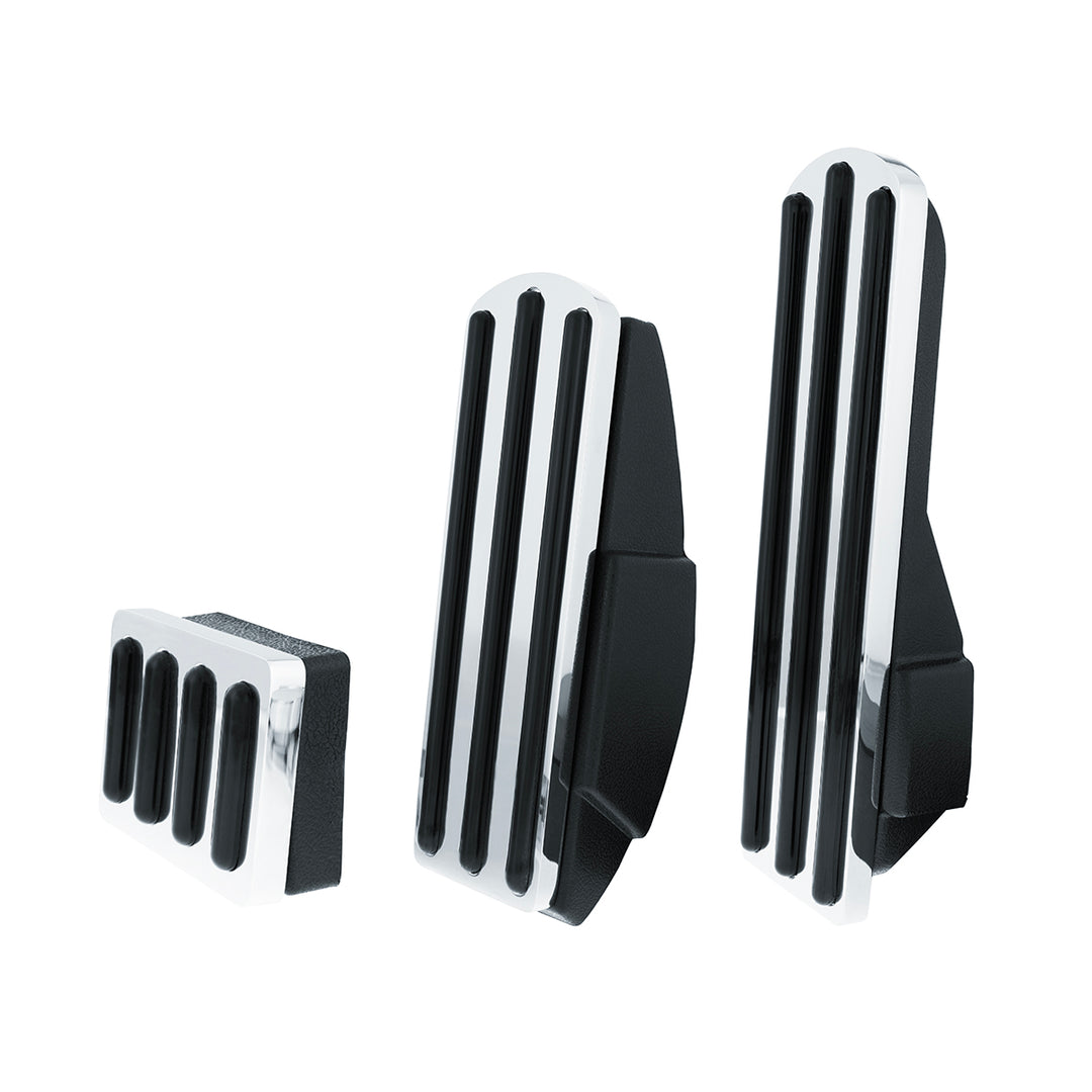 Billet Aluminum With Black Rubber Pedal Set For Kenworth