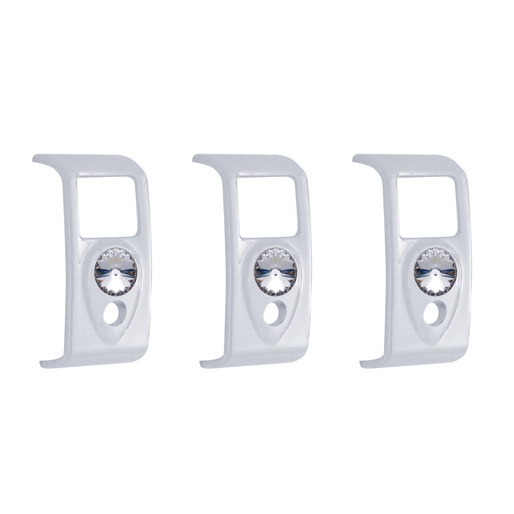 Rocker Switch Cover With Clear Crystal For 2006+ Kenworth (Card Of 3)