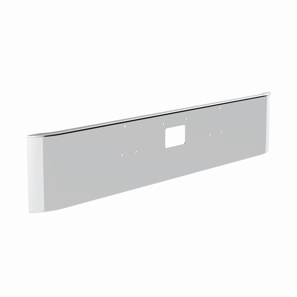 SS Clad Aluminum Bumper For 1987-2007 Peterbilt 379 - Curved Ends