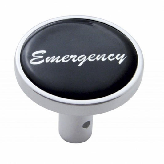 "Emergency" Long Air Valve Knob - Black Glossy Sticker