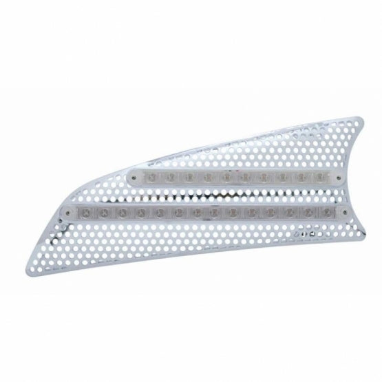 2007+ Kenworth T660 LED Air Intake (Driver) - Amber LED/Clear Lens